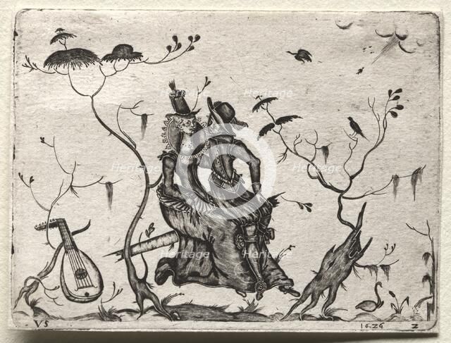 Pair of Lovers, 1626. Creator: Valentin Sezenius (German).