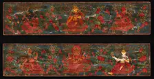 Pair of Manuscript Covers with Goddesses Set in a Foliate Landscape, 17th century. Creator: Unknown