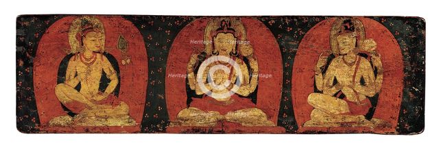 Pair of Manuscript Covers with Three Deities and Three Hierarchs, ca. 12th century. Creator: Unknown.