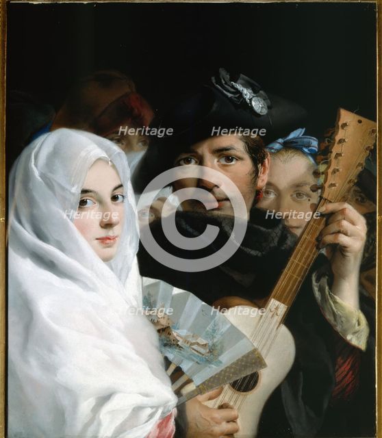 'Pair of Madrilenian Majos', 18th century. Creator: Tiépolo, Lorenzo. (1736-1776).