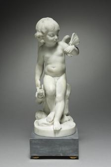 Pair of Marble Statuettes: Fickle Love and Faithful Love, 1800s. Creator: Unknown