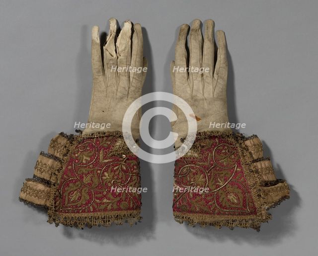 Pair of Men's Gloves, England, 1600/50. Creator: Unknown.