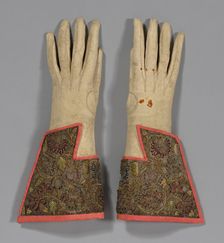 Pair of Men's Gloves, England, 1625/50. Creator: Unknown