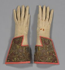Pair of Men's Gloves, England, 1625/50. Creator: Unknown