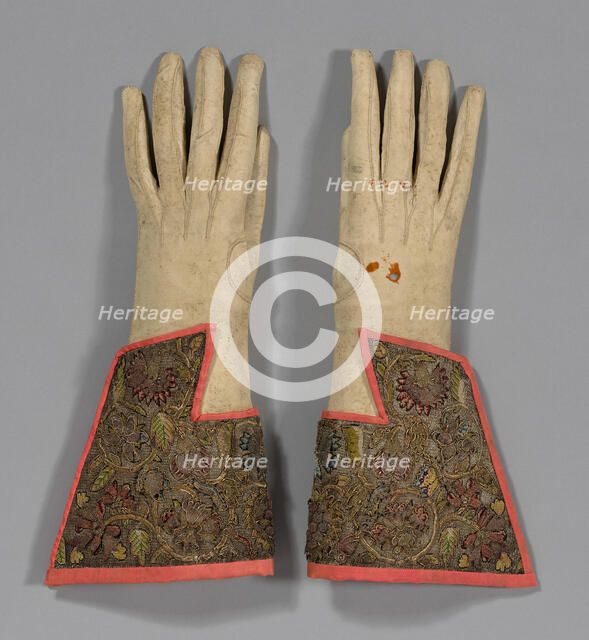 Pair of Men's Gloves, England, 1625/50. Creator: Unknown.