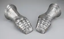 Pair of Mitten Gauntlets, Flanders, c. 1500/20. Creator: Unknown