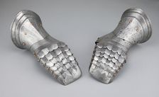 Pair of Mitten Gauntlets, Flanders, c. 1500/20. Creator: Unknown