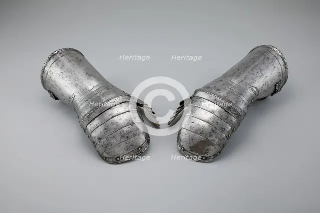 Pair of Mitten Gauntlets, Germany, c. 1530. Creator: Unknown.