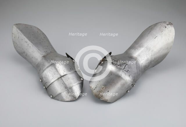 Pair of Mitten Gauntlets, Italy, c. 1480 and 19th century in 15th century style. Creator: Unknown.