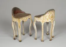 Pair of Musician's Chairs, Northern Italy, c. 1770. Creator: Unknown