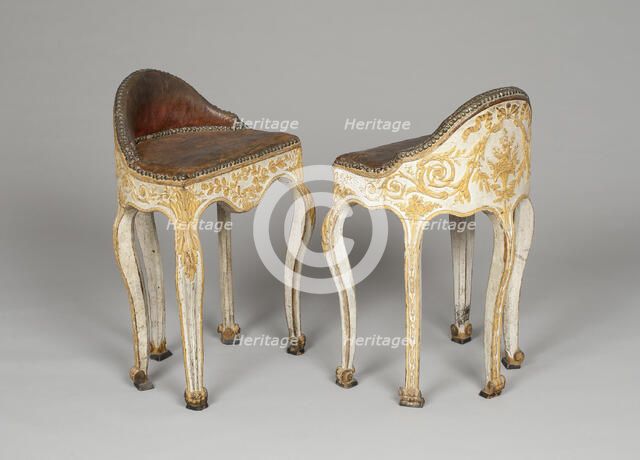 Pair of Musician's Chairs, Northern Italy, c. 1770. Creator: Unknown.