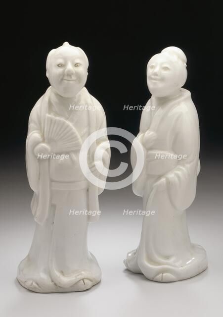 Pair of Okimono in the Form of a Standing Couple, 19th century. Creator: Unknown.