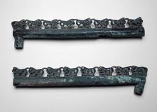 Pair of Ornamental Fittings with Crouching Felines, 6th/4th century B.C. Creator: Unknown