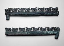 Pair of Ornamental Fittings with Crouching Felines, 6th/4th century B.C. Creator: Unknown
