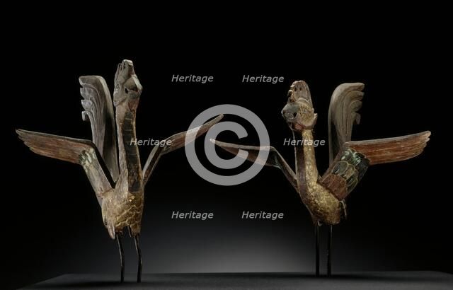 Pair of Phoenixes, 18th century. Creator: Unknown.