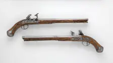Pair of Pistols with Flintlocks alla Fiorentina, Italian, Pistoia, ca. 1750-75. Creator: Cristiano Leoni