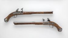 Pair of Pistols with Flintlocks alla Fiorentina, Italian, Pistoia, ca. 1750-75. Creator: Cristiano Leoni