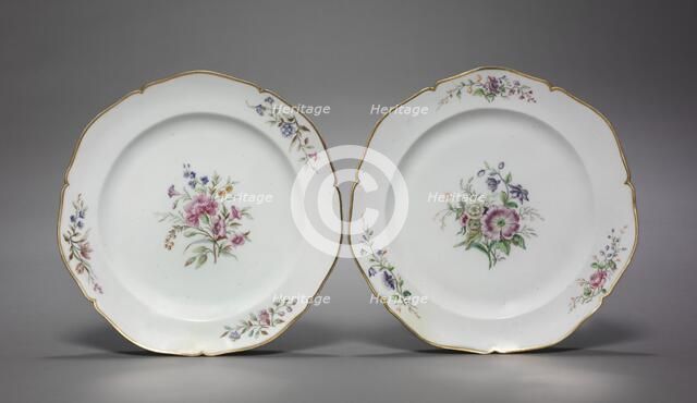 Pair of Plates (Assiettes), c. 1750. Creator: Vincennes Factory (French).