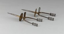 Pair of Prick Spurs, Algeria, 18th/19th century. Creator: Unknown