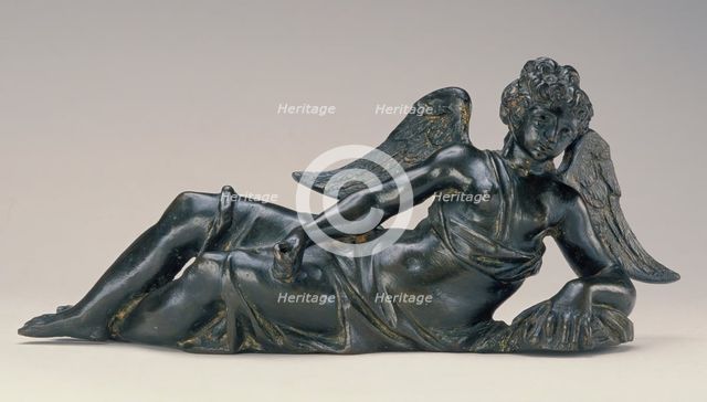 Pair of Reclining Angels, c1600. Creator: Workshop of Niccolo Roccatagliata.