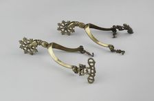 Pair of Rowel Spurs, Western Europe, c. 1630. Creator: Unknown
