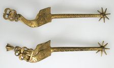 Pair of Rowel Spurs, German, 15th century. Creator: Unknown
