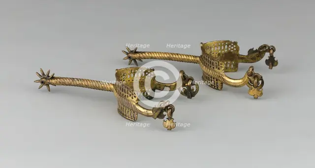 Pair of Rowel Spurs, Germany, East, c. 1500/25. Creator: Unknown.
