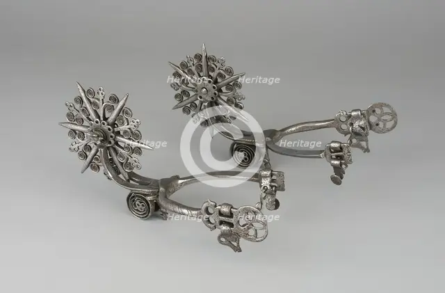 Pair of Rowel Spurs, México, 18th/19th century. Creator: Unknown.