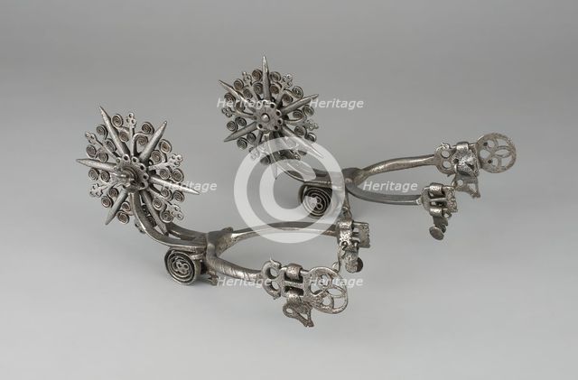 Pair of Rowel Spurs, México, 18th/19th century. Creator: Unknown.