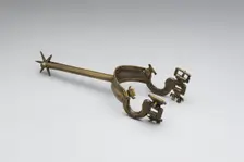Pair of Rowel Spurs, South German, ca. 1500 and 19th century. Creator: Unknown
