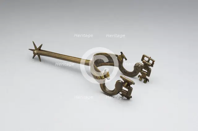 Pair of Rowel Spurs, South German, ca. 1500 and 19th century. Creator: Unknown.