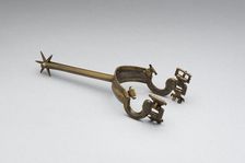 Pair of Rowel Spurs, South German, ca. 1500 and 19th century. Creator: Unknown