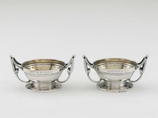Pair of Salt Dishes, 1850/60. Creator: Peter L. Krider
