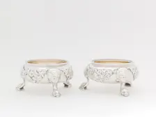 Pair of Salt Dishes, London, 1751. Creator: David Hennell