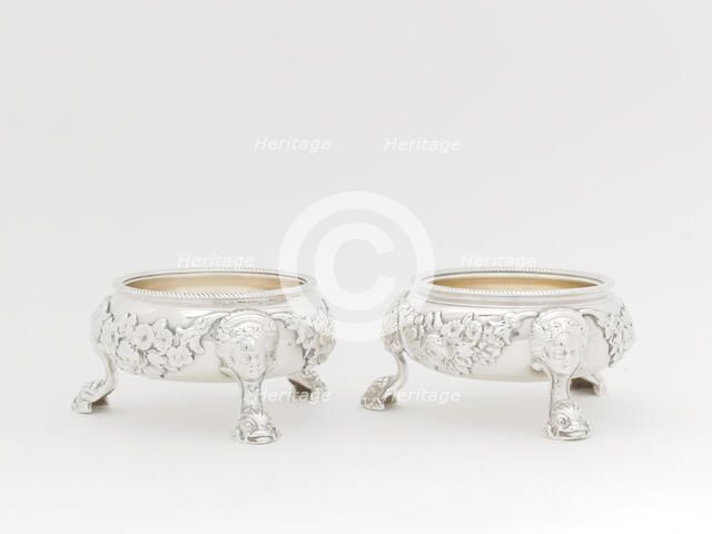 Pair of Salt Dishes, London, 1751. Creator: David Hennell.