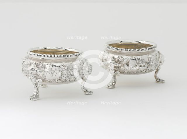 Pair of Salts, 1851/55. Creator: Ball, Black & Co.