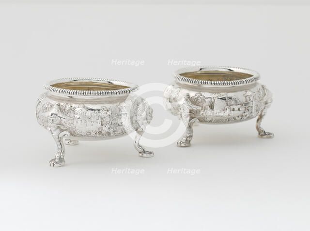 Pair of Salts, 1851/55. Creator: Ball, Black & Co.