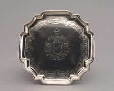 Pair of Salvers, 1740-1750. Creator: Jacob Hurd (American, 1702-1758)