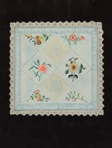 Pair of Satin Pillow Shams, c. 1936. Creator: Sebastian Simonet
