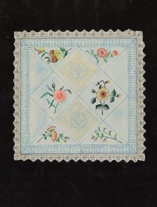 Pair of Satin Pillow Shams, c. 1936. Creator: Sebastian Simonet