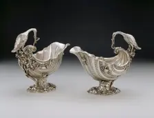 Pair of Sauceboats, 1737. Artist: Charles Frederick Kandler