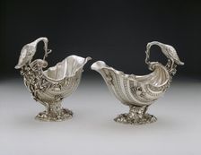 Pair of Sauceboats, 1737. Artist: Charles Frederick Kandler