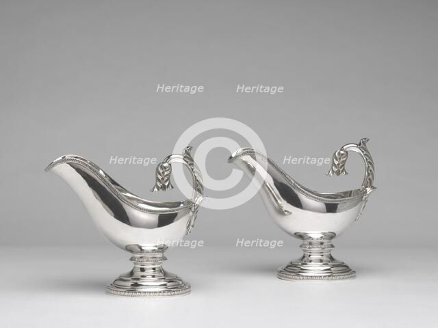 Pair of Sauceboats, c. 1830. Creator: Thomas Fletcher.