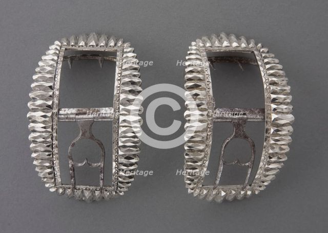 Pair Of Shoe Buckles, c1780. Creator: Peter Getz.