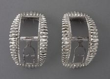 Pair Of Shoe Buckles, c1780. Creator: Peter Getz