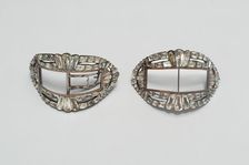 Pair of Shoe Buckles, England, Last quarter 18th century. Creator: Unknown