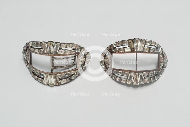 Pair of Shoe Buckles, England, Last quarter 18th century. Creator: Unknown.