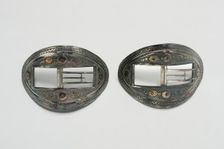 Pair of Shoe Buckles, England, Late 18th to early 19th century. Creator: Unknown