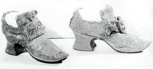 Pair of Shoes, England, 1720s/40s. Creator: Unknown