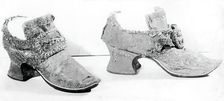 Pair of Shoes, England, 1720s/40s. Creator: Unknown